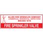 Sign Alum Personalized 6x2 Fire Sprinkler Valve (100/3.4#)