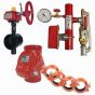 System Sensor Riser Manifold GROOVED 8" w/Pressure Relief, T&D, Butterfly & Check Valve + 4 Couplings