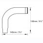 Megaflex 90 Degree Flex Hose Nipple 1"x3/4"(for AR-400)