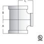 PIPE FITTING Malleable Galv Red Tee 1-¼"x1"x½"(20/40/30#)