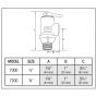 M7000 1/2" relief valve @ 165 psi