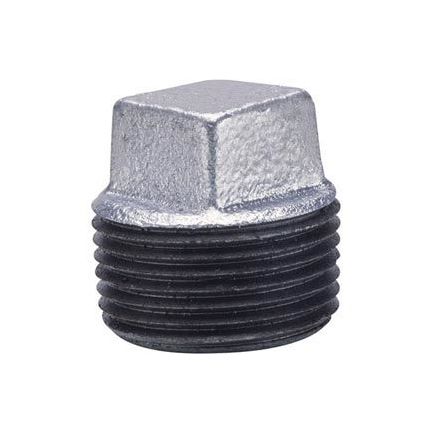 Pipe Fitting Malleable Galvanized Iron Plug Square Head 1"